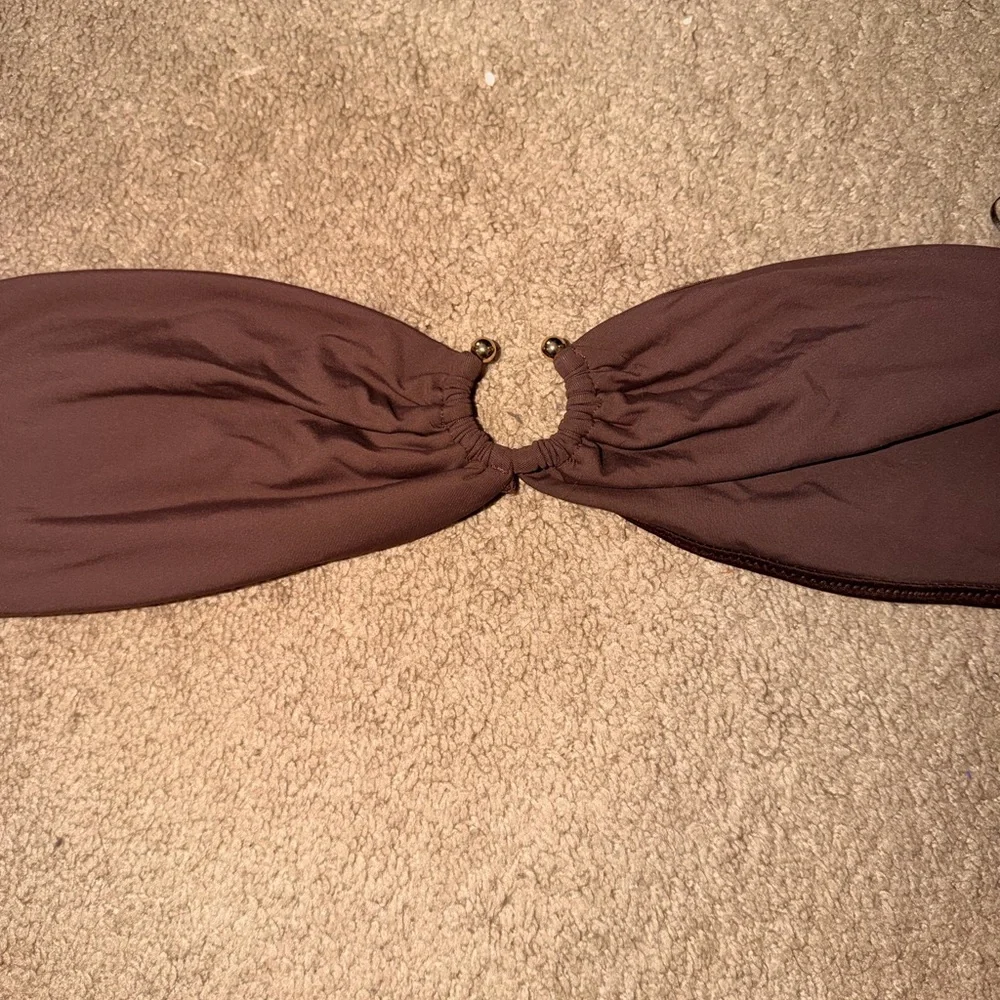 Zara Chocolate Bikini Set (Top size Large, Bottom size medium) - Picture 10 of 11